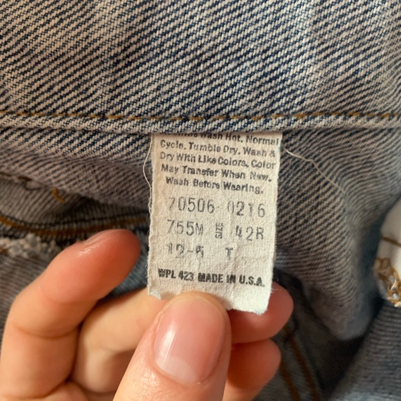 19802 Levis Jean Jacket Men’s 42 R 70506-0216 4 Pocket USA Made Denim - Picture 6 of 11